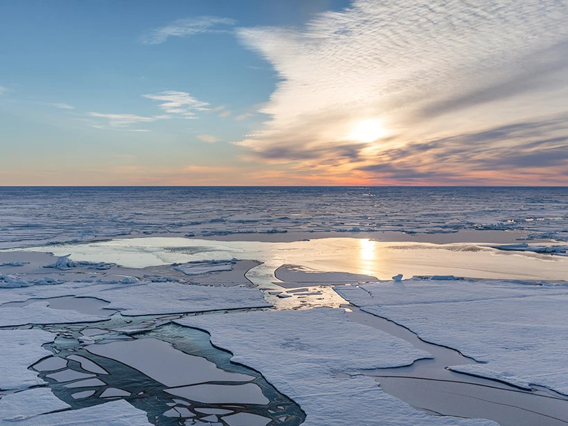 Aspetto attuale dell'areale artico nel luogo di caduta dell'ITALIA