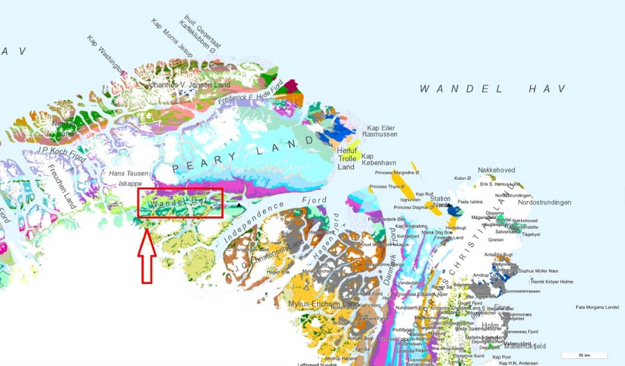Mappale tra il Mare di Wandel e la Valle di Wandel.