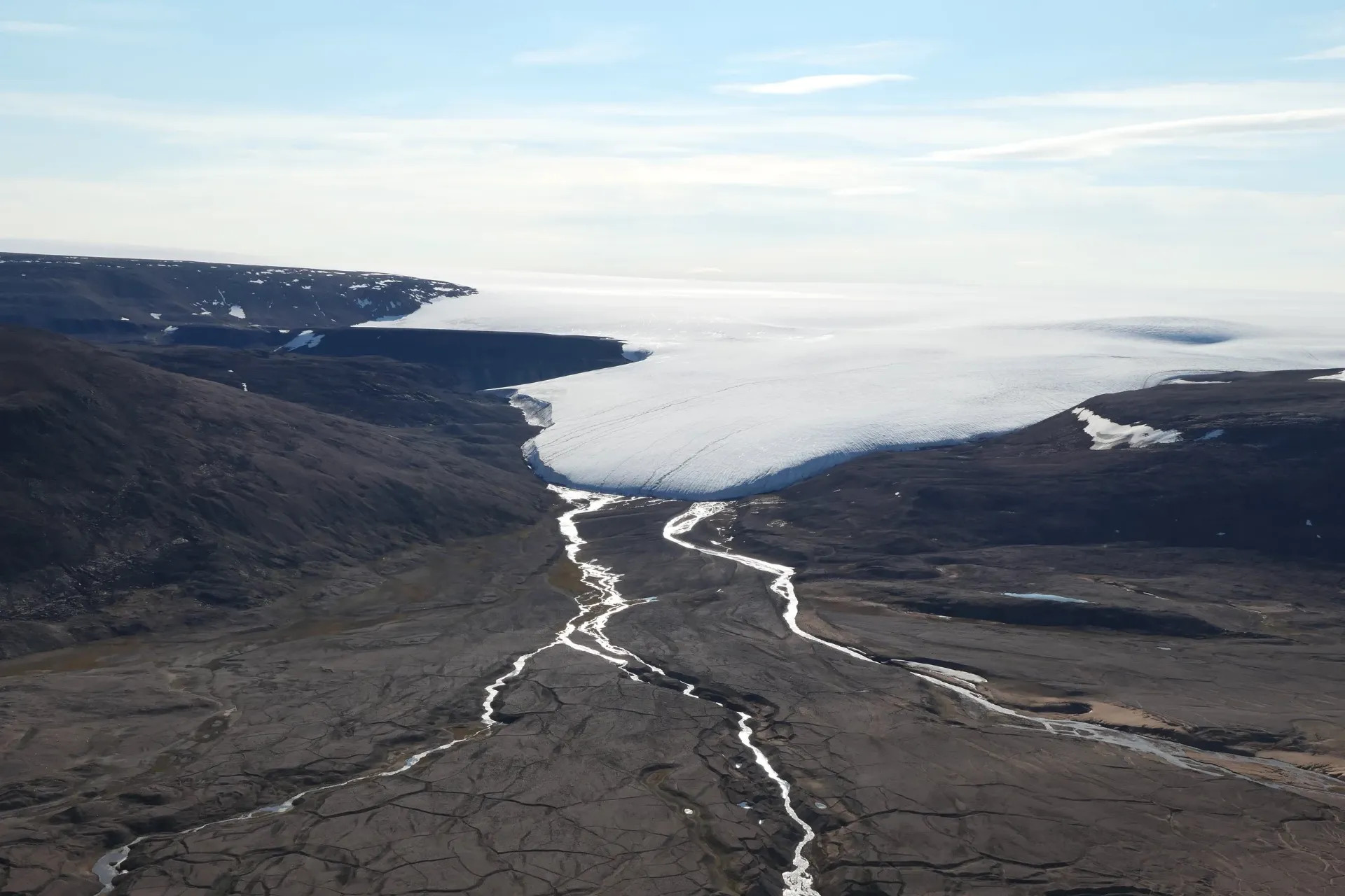 Valle di Wandel - Lingua glaciale e fiumi emissari